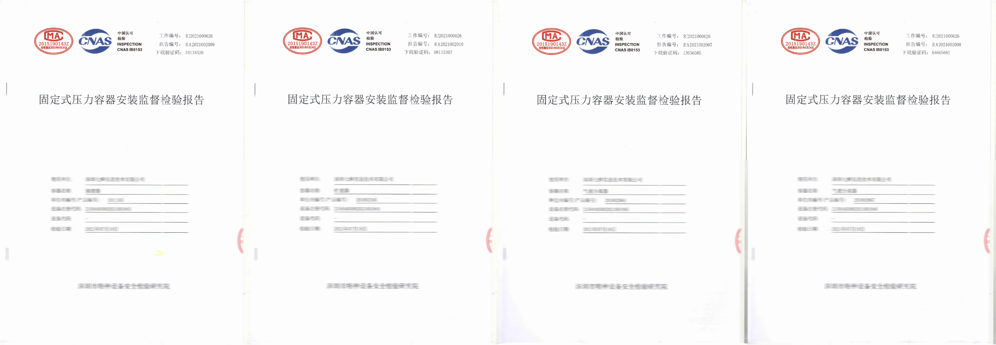 特種設(shè)備檢驗報告